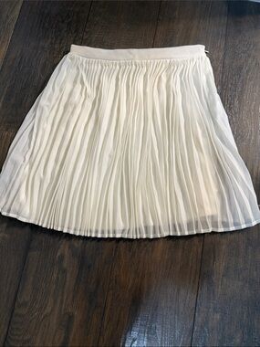 Emmelee for F.C. Pleated Skater Skirt in Cream
